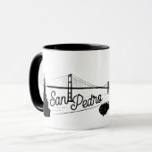 サンペドロカリフォルニアランドマークス港ロサンゼルス マグカップ (正面左)