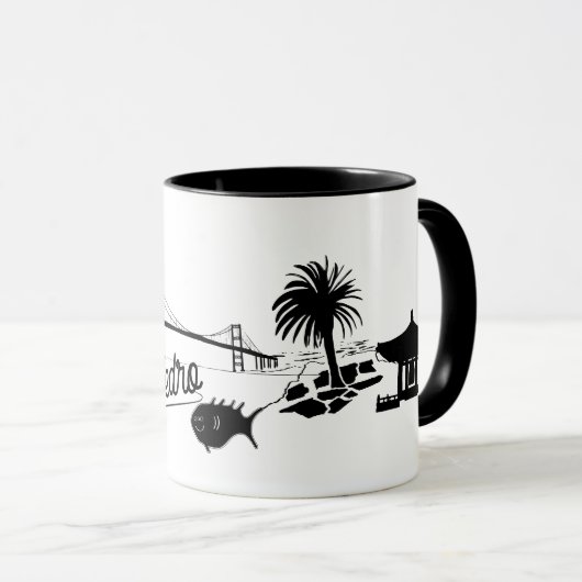 サンペドロカリフォルニアランドマークス港ロサンゼルス マグカップ (正面右)