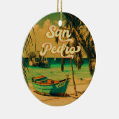サンペドロベリーズヴィンテージパームツリーズお土産 セラミックオーナメント (右)