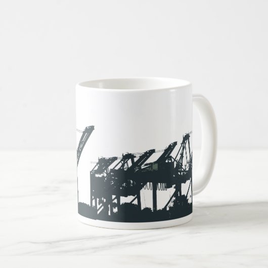 サンペドロ港はコーヒー・マグを伸ばします コーヒーマグカップ (正面右)