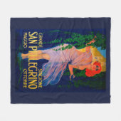 サンペレグリノのヴィンテージPosterEurope フリースブランケット (正面(横))