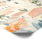 サンホセカリフォルニアグーアッシュイラストレーショントラベル ポスター (角)