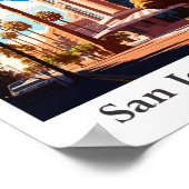 サンホセカリフォルニアトラベルヴィンテージイラストレーション ポスター (角)