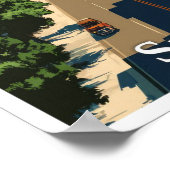 サンホセカリフォルニアヴィンテージトラベルイラストレーション ポスター (角)