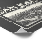 サンホセカリフォルニアヴィンテージ ポスター (角)