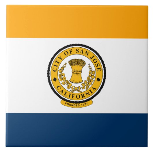 サンホセ市旗（カリフォルニア州） タイル (正面)