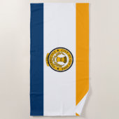 サンホセ市旗（カリフォルニア州） ビーチタオル (正面)