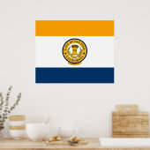 サンホセ市旗(カリフォルニア州) ポスター (キッチン)