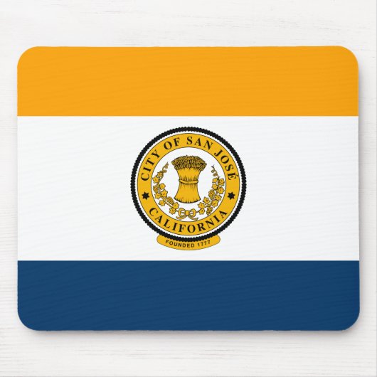サンホセ市旗(カリフォルニア州) マウスパッド (正面)