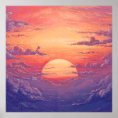 サンホライゾンパイ鮮やかリーイラストレーションスタイル ポスター (正面)