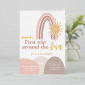 サンボホのまわりにレインボー 箔招待状 (立ち正面)