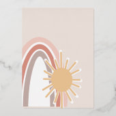 サンボホのまわりにレインボー 箔招待状 (裏面)