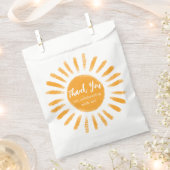 サンボホサンシャインベビーシャワーのお願い フェイバーバッグ (クリップ留めされた状態)