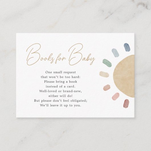 サンボホ赤ちゃんシャワー エンクロージャーカード (正面)