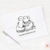 サンボンネット頭が切れるラージシール スクエアシール (封筒)