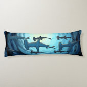 サンボールでシルエットしたサメプリント ボディピロー (裏面)