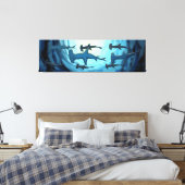 サンボールでシルエットになったサメ|過去記事 キャンバスプリント (インサイチュ (寝室))