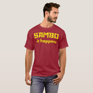 サンボ-それは文字MMAのワイシャツの黄色起こります Tシャツ