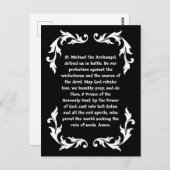 サンマイケル祈りの言葉カトリック大人の着色 ポストカード (正面/裏面)