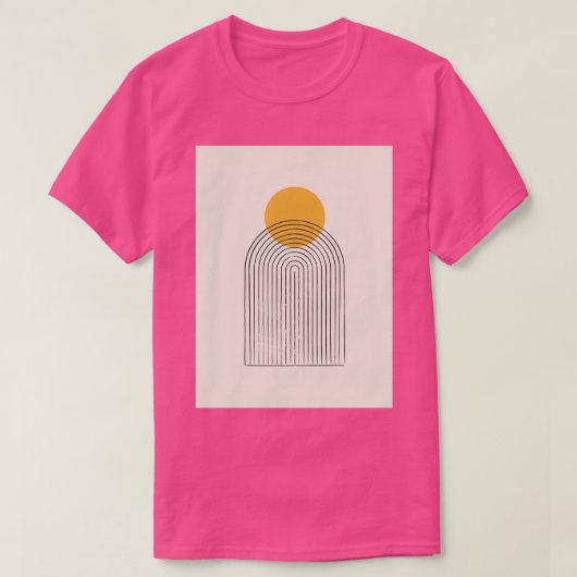 サンマウンテン抽象芸術ミッドセンチュリーモダン Tシャツ (デザイン正面)