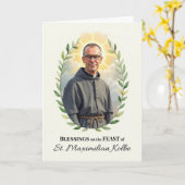 サンマクシミリアンコルビーシストデイ恵みリース カード (黄色い花)