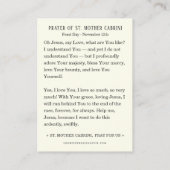 サンマザーカブリニカトリック宗教修道女祈りの言葉 エンクロージャーカード (裏面)