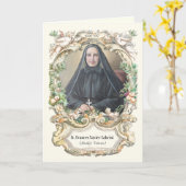 サンマザーカブリニカトリック宗教修道女祈りの言葉 カード (黄色い花)