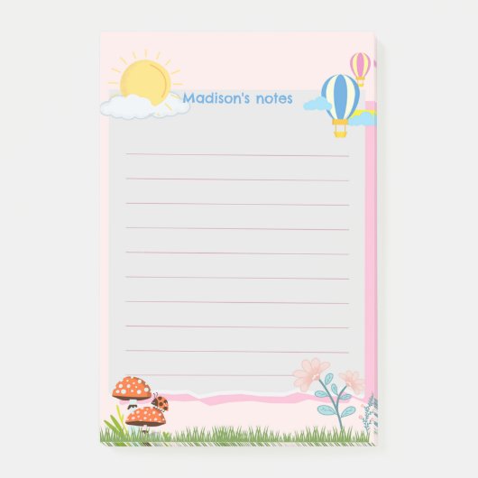 サンマッシュルーム気温風船 ポストイット (正面)