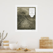 サンマテオパーク、CAパノラママップ – 1905 ポスター (キッチン)