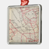 サンマテオ,サンタクルス,サンタクララ,アラメダ メタルオーナメント (左)