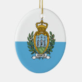 サンマリネ国旗のオーナメント セラミックオーナメント (右)