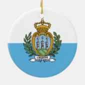 サンマリネ国旗のオーナメント セラミックオーナメント (裏面)