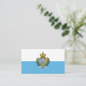 サンマリネ国旗、サンマリノ国旗 名刺 (スタンド正面)