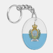 サンマリノの国旗 キーホルダー (正面左)