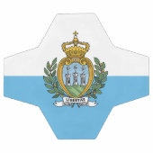 サンマリノの国旗 サッカーボール (フラット)