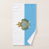 サンマリノの国旗 バスタオルセット (ハンドタオル)