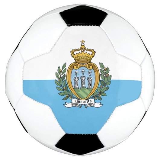 サンマリノの旗 サッカーボール (正面)