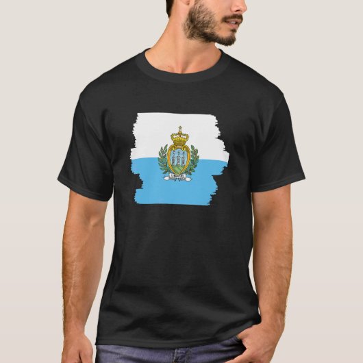 サンマリノの旗 3 Tシャツ (正面)