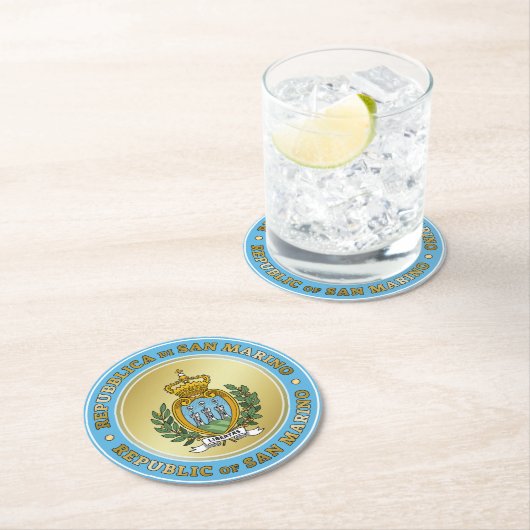 サンマリノコートオブアームズ ラウンドペーパーコースター (インサイチュ)