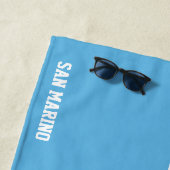 サンマリノ国旗の華やかな愛国心 ビーチタオル (インサイチュ)