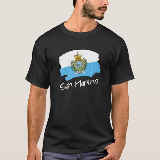 サンマリノ国旗1 Tシャツ (正面)