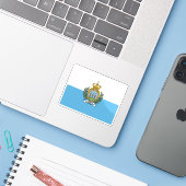 サンマリノ国旗 シール (ノートパソコンとiPhone)