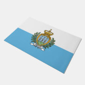 サンマリノ国旗 ドアマット (アングル)