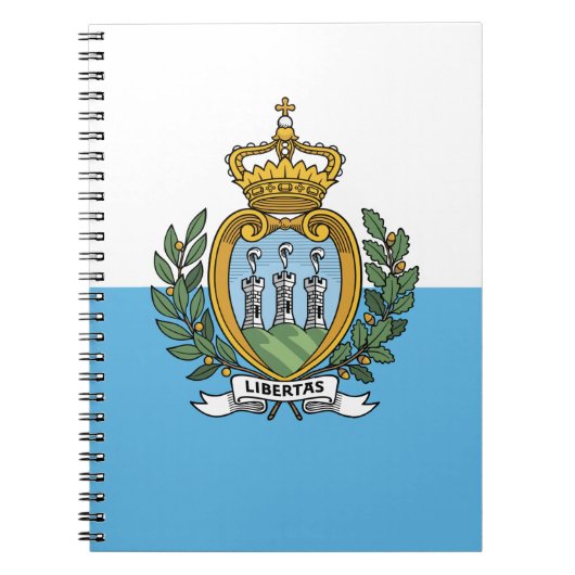 サンマリノ国旗 ノートブック (正面)
