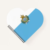 サンマリノ国旗 ノートブック (正面)