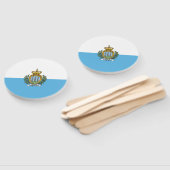 サンマリノ国旗 ハンドファン (組立なし)