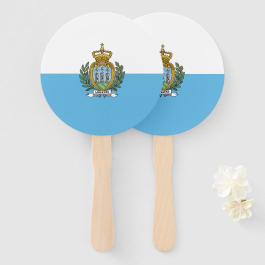 サンマリノ国旗 ハンドファン (正面&裏面)