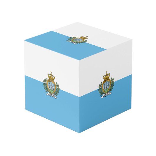 サンマリノ国旗 フォトキューブ (正面アングル)