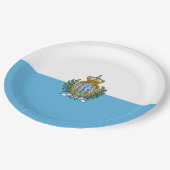 サンマリノ国旗 ペーパープレート (アングル)