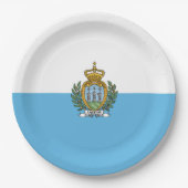 サンマリノ国旗 ペーパープレート (正面)